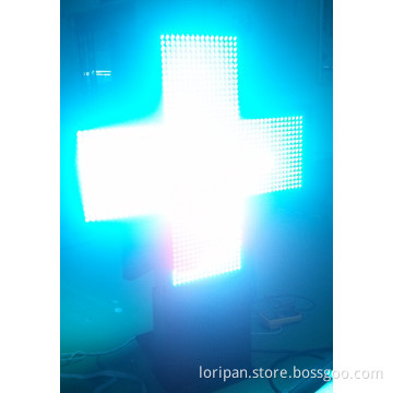 Cheapest Full Color /Single Color Programmable LED Pharmacy Cross Sign and LED Cross Display